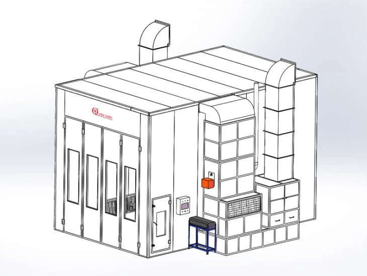 Spray Booth With Diesel Heating System
